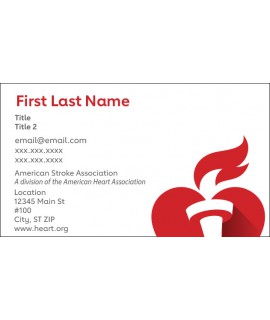 AHA/ASA Business Cards Large Font 250/unit